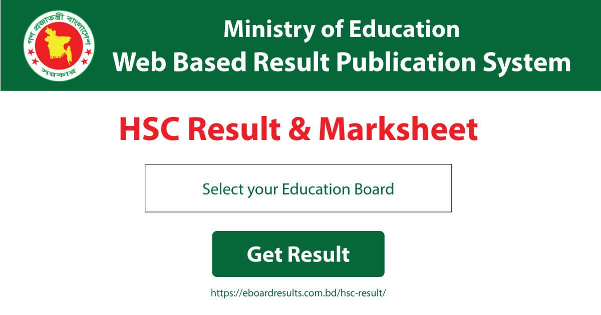 HSC Result 2022 with Marksheet